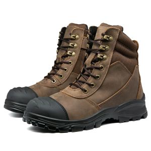 British Style Martin Boots with Round Toe Kevlar Midsole and Durable Rubber