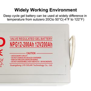 12V NP12-200Ah Lead Acid Solar Battery System For Power Tools