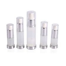 100ml Airless Pump Bottles Round Shaped With Screen Printing Surface