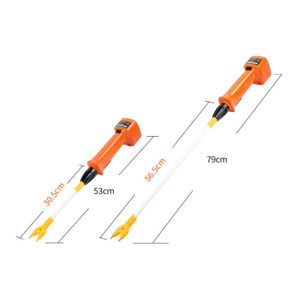Orange Electric Rechargeable Cattle Prods 79cm Effective 1.0kg With Charger