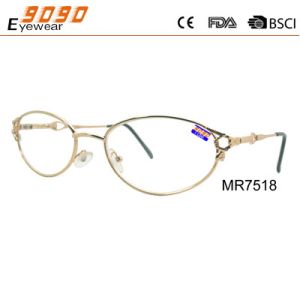 2018 new style fanshionable reading glasses with metal frame, Power rang : 1.00