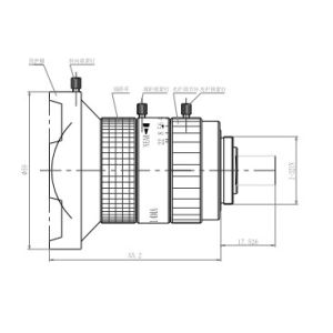 Cheap 1&quot; 4mm,Φ11, C mount 5 Megapixel Fisheye lens, F1.4 Fisheye lens, Manul iris fisheye lens, CCL11040MP for sale