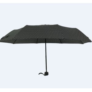 China 21''X8k Spot Printing 190T Polyester Black Folding Umbrella For Ladies on sale