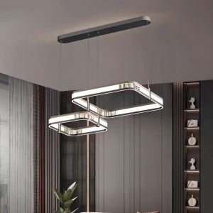 Cheap Acrylic Modern Simple Waltz Chandelier Three Color Switching for sale