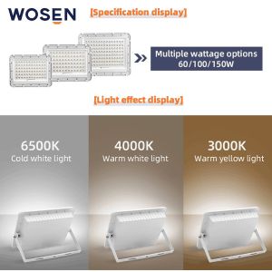Cheap 100W Commercial Solar Security Lights With Motion Sensor IP65 Waterproof for sale