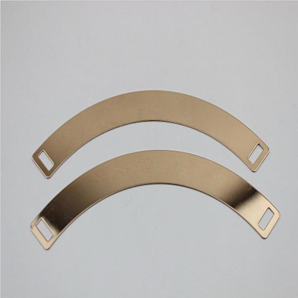 Quality Fashion nice quality new design gold curve shape iron sheets shoelace metal buckles for shoes wholesale