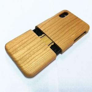 Cherry / Sapele Wood iPhone X Case Separating Type Round Edge Model