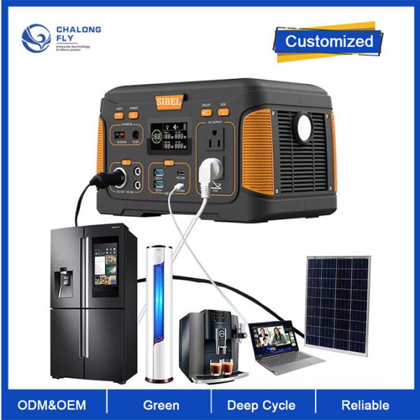 Quality OEM ODM LiFePO4 lithium battery Portable Solar Power Station USB Type C DC AC OUTPUT lithium battery packs wholesale