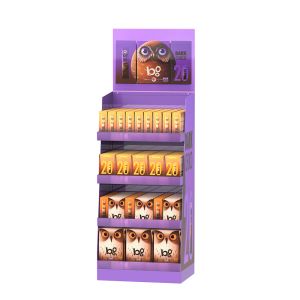 Floor Standing POP POS Display Plastic Tablet Pos Stand For Pet Food