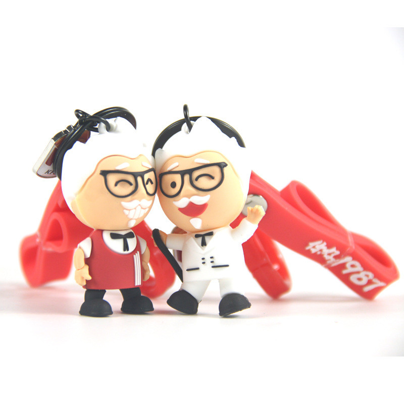 Cheap Custom 3D Figurine Key Ring Souvernir, Soft Touch PVC Key Ring Key Accessory for sale