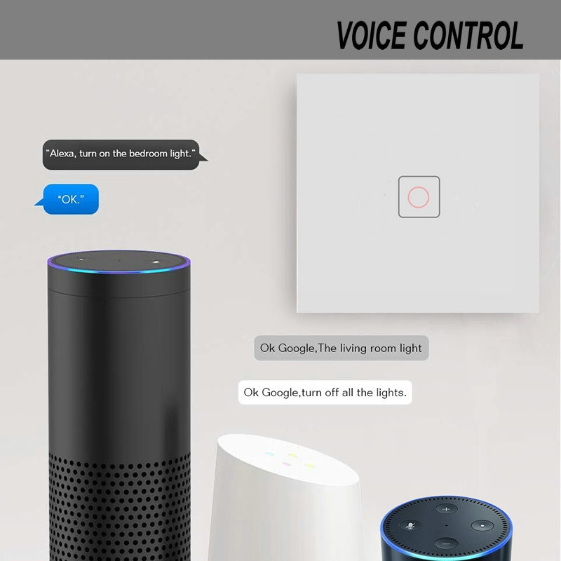 Smart Wifi Wall Touch Sensor Switch Remote Control 1 2 3 Gang Wireless Led Light