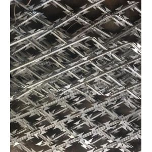 Hot Dipped Galvanized Welded Razor Wire Mesh 100mm*100mm mesh aperture