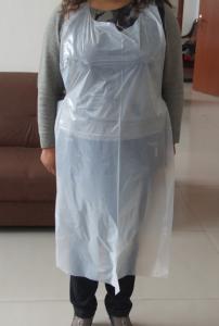 Plastic Polythene Disposable Medical Apron LDPE/HDPE Flat pack Aprons on roll Smooth Embossed Yellow Pink