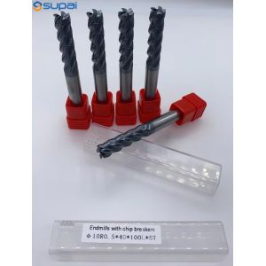 SUPAL Varying Cutting Speed Carbide End Mill With Cutting Edge Type And Shank