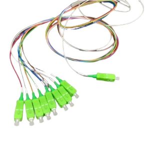 Operating Wavelength FTTH Fiber Optic SC APC 1x8 Mini PLC Splitter for