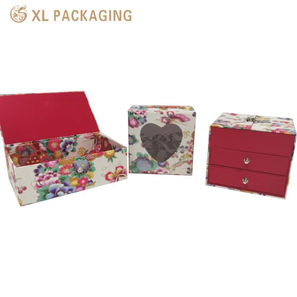 Quality XL Packaging Custom Packaging Box Factory Glossy Lamination Cardboard Drawer Box with Magnet Flip Printing Flower For Fashion Gift Craft Skin Care Face Cream wholesale