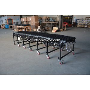 Flexible Expandable Motorized Rubber Coated Roller Conveyor,Loading Unloading
