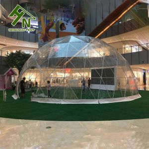 Big 13m Clear Pvc Geodesic Dome Tent For Event Garden