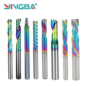 YINGBA Custom Solid Carbide Two-Flute Spiral Cutter Bit for CNC Router 8mm and