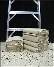 Cheap Dust - Proof Gray Painters Canvas Drop Cloth 9Ft * 12Ft For Interior Finish for sale