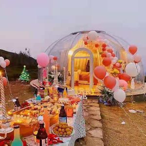 Aluminium 6m Geodesic Dome ISO Bubble Camping Tent With UV Coating