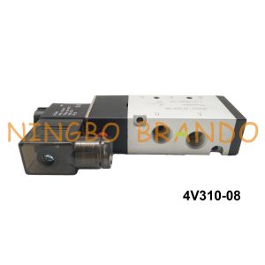 BSP 1/4" 4V310-08 AirTAC Type Pneumatic Solenoid Valve 5/2 Way Single Solenoid