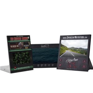 7 inch retail advertising video display, custom print LCD video shelf talker for