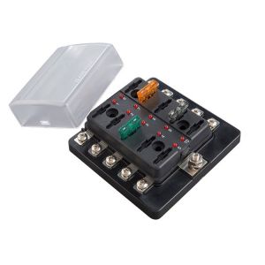R3-76-07-3L110 10-Way Blade Fuse Block 10-Circuit Fuse Holder With M4 Screw