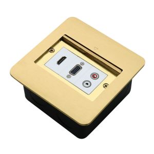 Open Type Floor Sockets Multimedia Modulars Combination Brass Alloy Ground