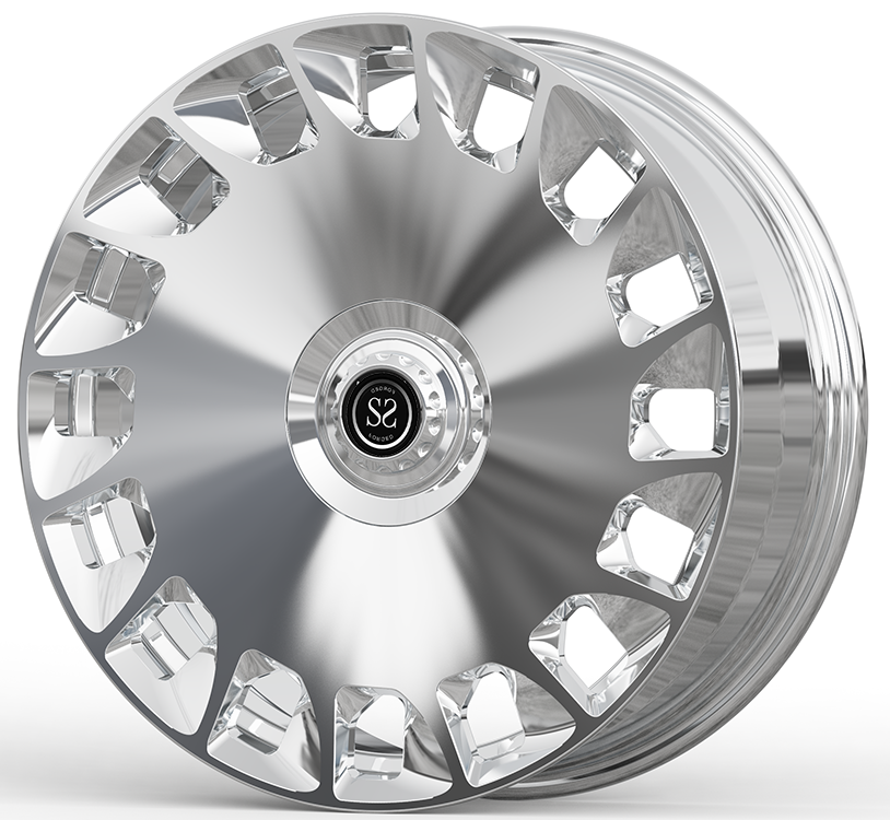 20x9.0 Brushed Face and Polished Windows 1-PC Forged Rims for LAND ROVER RANGE