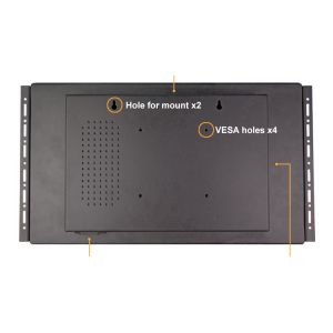 1366x768HD Open Frame LCD Screen VESA Standard Wall Mount Installation