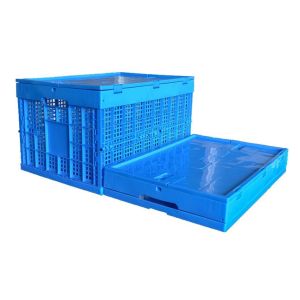 Hard Folding Plastic Storage Crate / Ventilated Eggs Square Plastic Crates