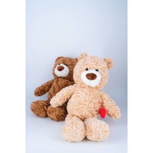 Valentine'S Day Khaki Teddy Bear With Heart Pocket Unique Design Plush Toy