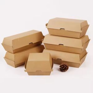 Customized Eco- friendly and recyclable takeaway food box disposable fast food