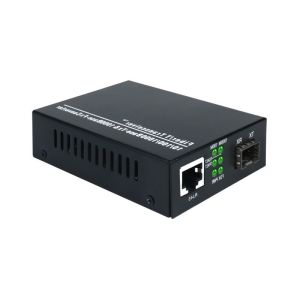 1 Optical and 1 Electrical Interface Port Media Converter for 10/100/1000Mbps