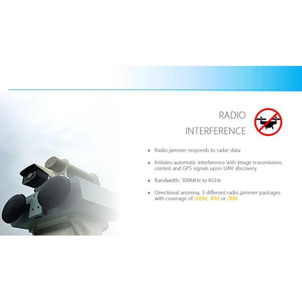 Stationary Outdoor High Power 8 Bands Drone Jammer, Waterproof Outdoor Drone Jamming system with Radar Detection
