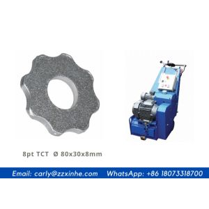 8pt Carbide Cutters TCT 8 Star Wheels For Concrete Planers Scarifying Milling