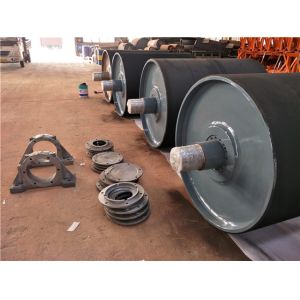 Herringbone Lagging Conveyor Belt Drive Pulley For Fertilizer Industry