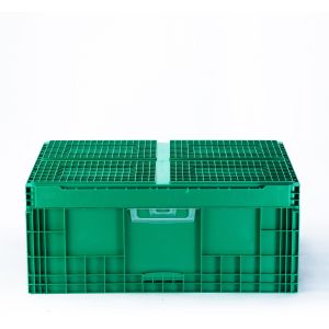 Industrial Storage Tool Crate Heavy Plastic Stackable Turnover Box in Solid Box