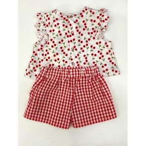 Ruffle Sleeves Baby Girl Tees All Over Print Brushed Soft Jersey And Pants All