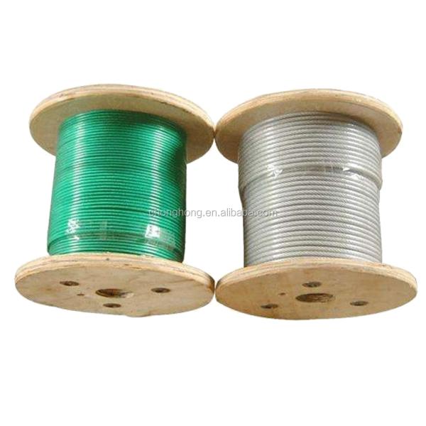 Non-Alloy 2mm 6x7 Transparent PVC Coating Galvanized Steel Wire Rope for Long-Lasting Performance