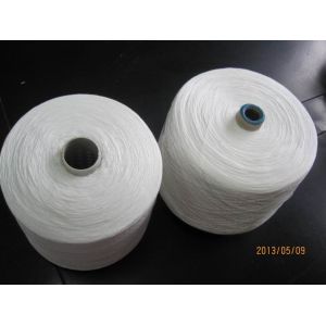 30s/2 Polyester Ring Spun Yarn , Raw White Polyester Thread