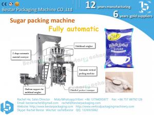 Cheap Sugar packing machine for 1KG with 14 heads weigher and thermal transfer printer for sale