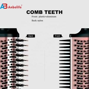 2-in-1 Titanium Hair Brush Styler with 1200W Power 3 Temperature Levels and 2