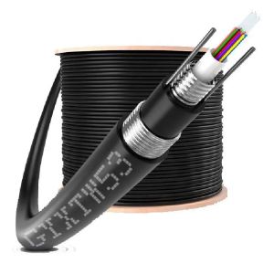 China Aerial Fiber Optic Cable GYXTW 4-24 Core Single Mode G652D 8.0mm Cable OD For Overhead Laying With 1MM Steel Wire Strength on sale