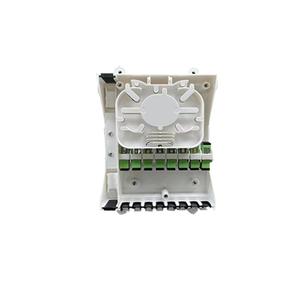 FTTH 8 core wall Fiber Optic Distribution Box optic terminal box PC+ABS IP65 with 8pcs adapter