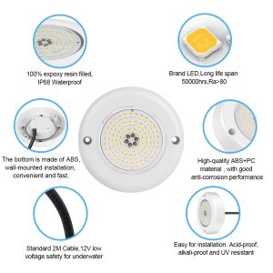 6W RGB DMX LED Pool Light IP68 Waterproof AC12V