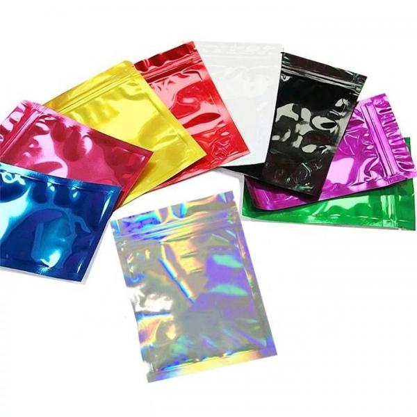 Quality Holographic Resealable Plastic Bags 7g Stand Up Aluminum Foil Bag wholesale