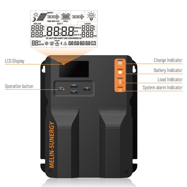 40 Amp MPPT Solar Charge Controller with 300 Days Historical Data and -35℃~+65℃