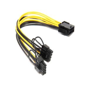 CPU 8Pin to Graphics Video Card Double PCI-E PCIe 8Pin Power Supply Splitter